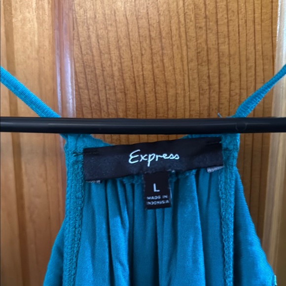 #33 - Express Blue Ruffled Racer Back Tank Top - Picture 2 of 6